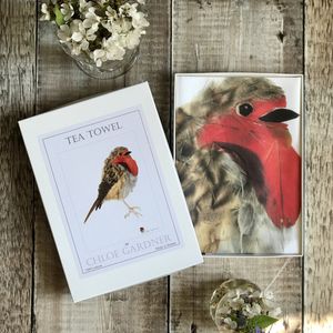 A GIFT BOXED TEA TOWEL - Robin Design