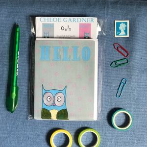 CARD PACK - Hello Owl design on Grey