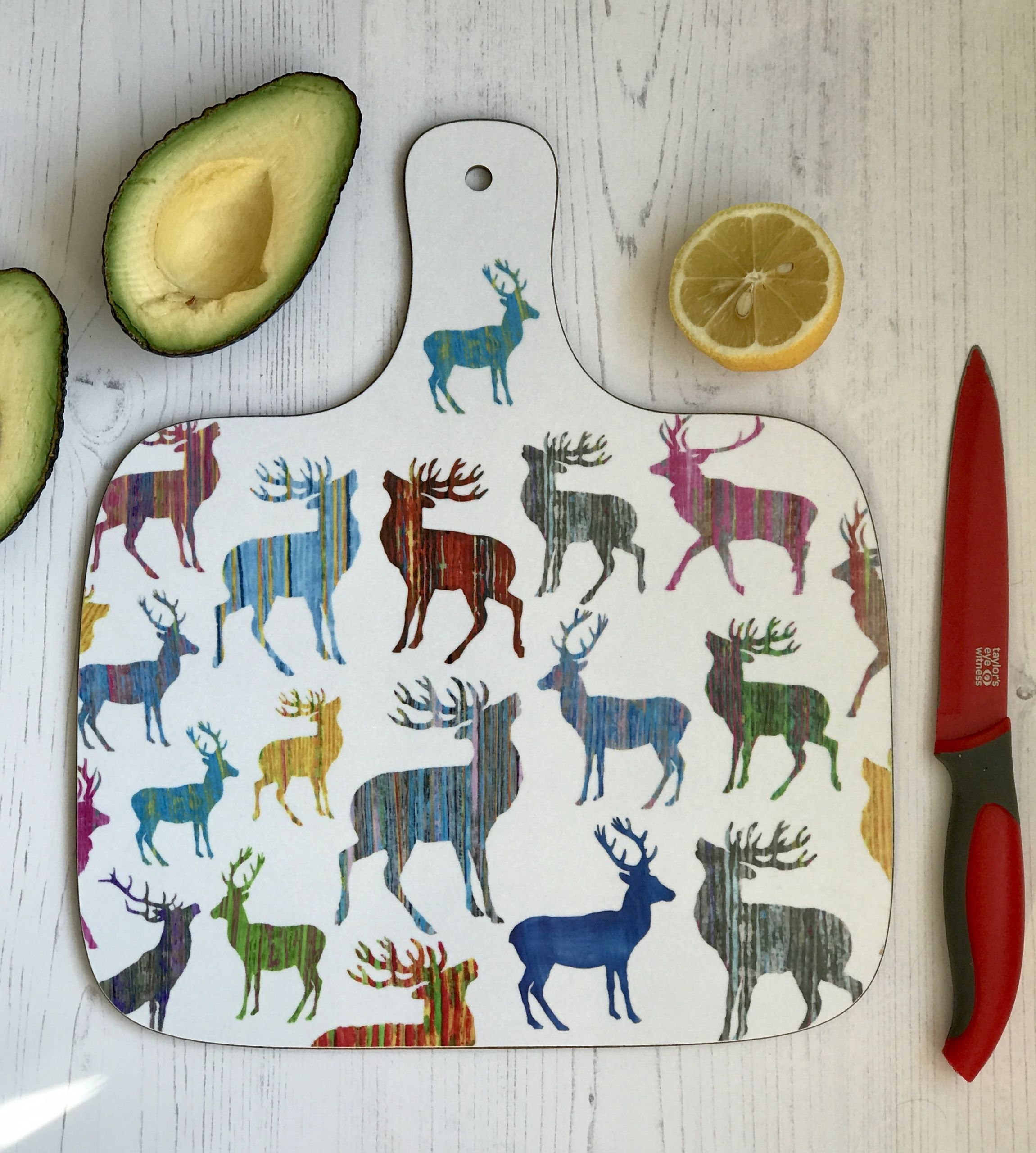 chopping board medium multi multi stags