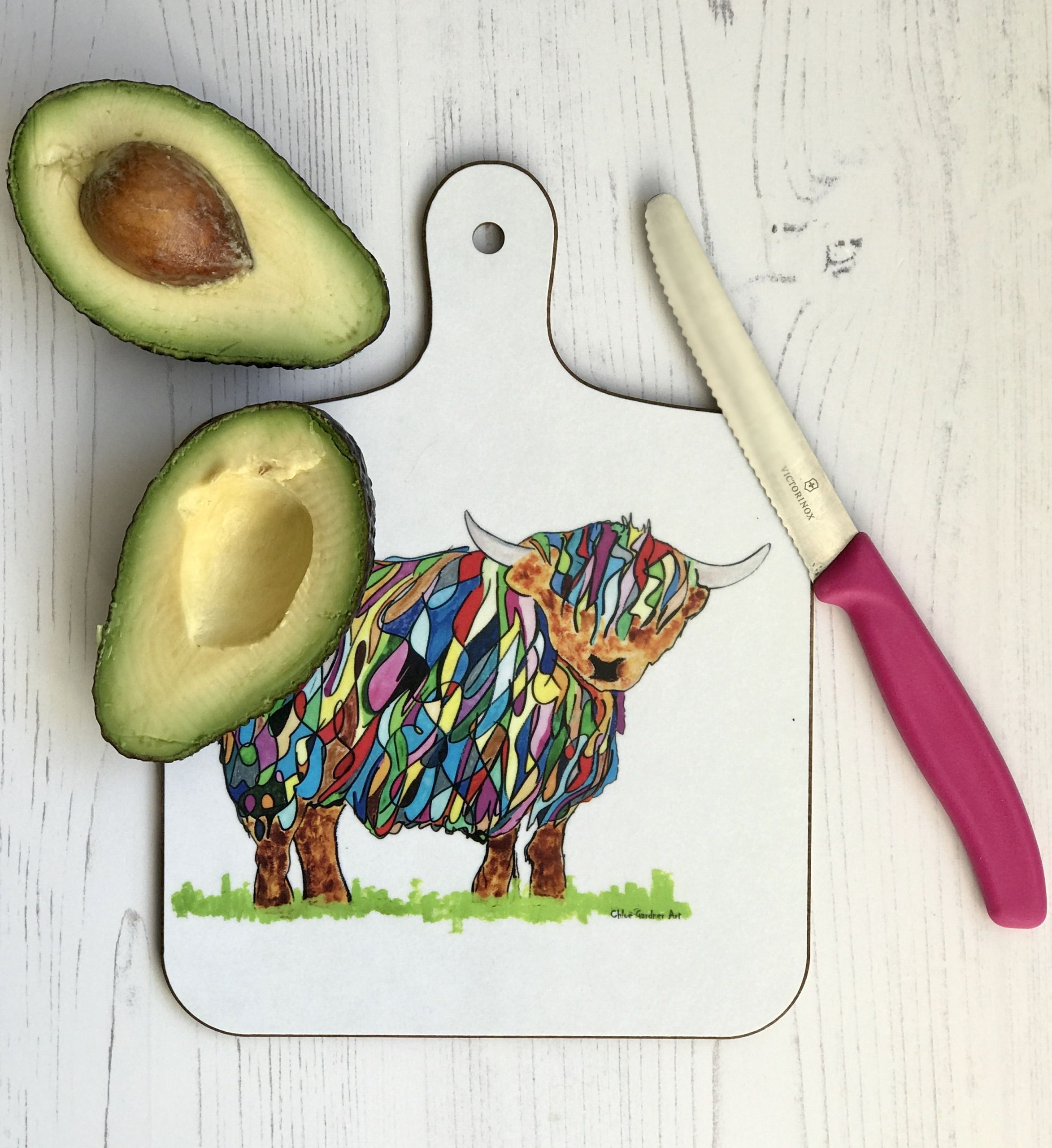chopping board small bhc cow B
