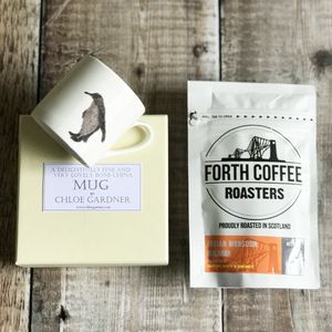 Coffee Gift Set - Penguin Espresso Mug (with Coffee)