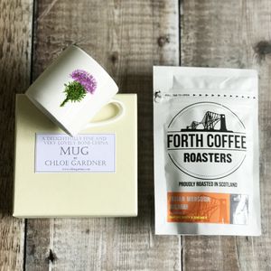 Coffee Gift Set - Thistle Espresso Mug (with Coffee)