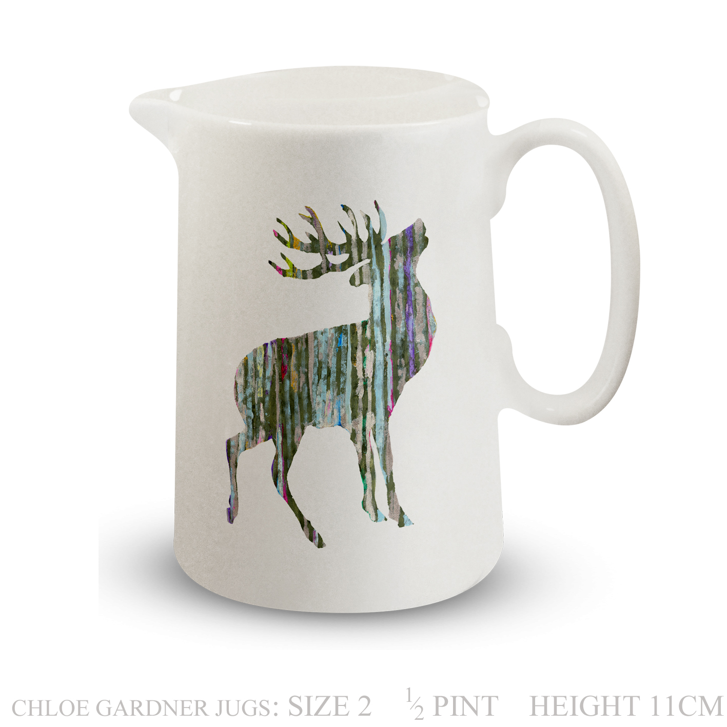 Stag Half Pint Jug on White Background Stag Half Pint Jug on White Background with text