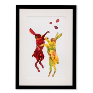 Order a 'Boxing Leaf Hares' Print - various sizes & frames