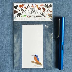 Magnetic Memo Pad- Top sheet kingfisher Design