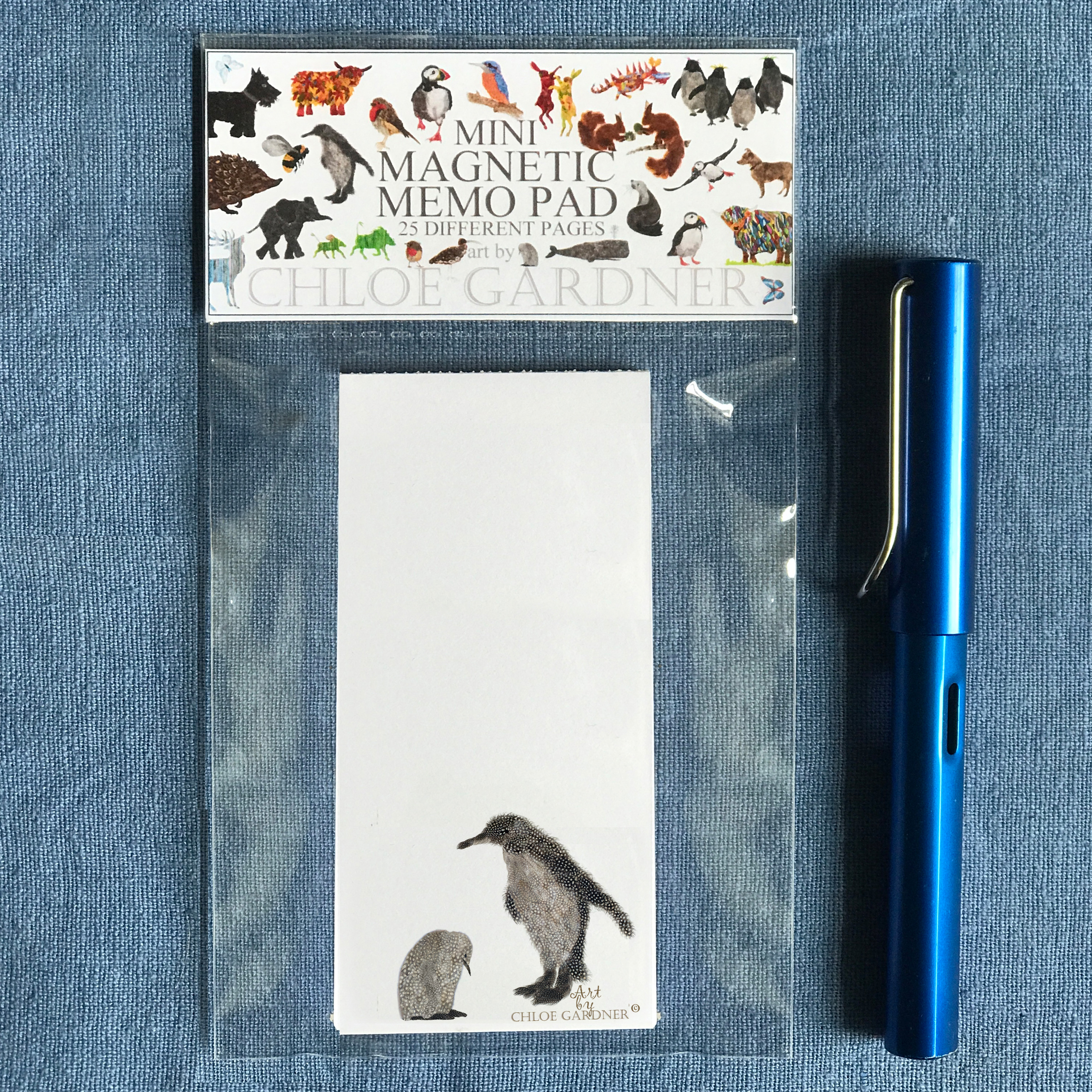Magnetic Memo Pad- Top sheet Penguin Design