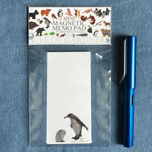 Magnetic Memo Pad- Top sheet Penguin Design