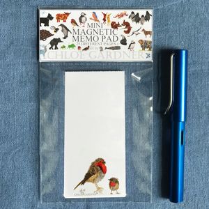 Magnetic Memo Pad- Top sheet Robin Design