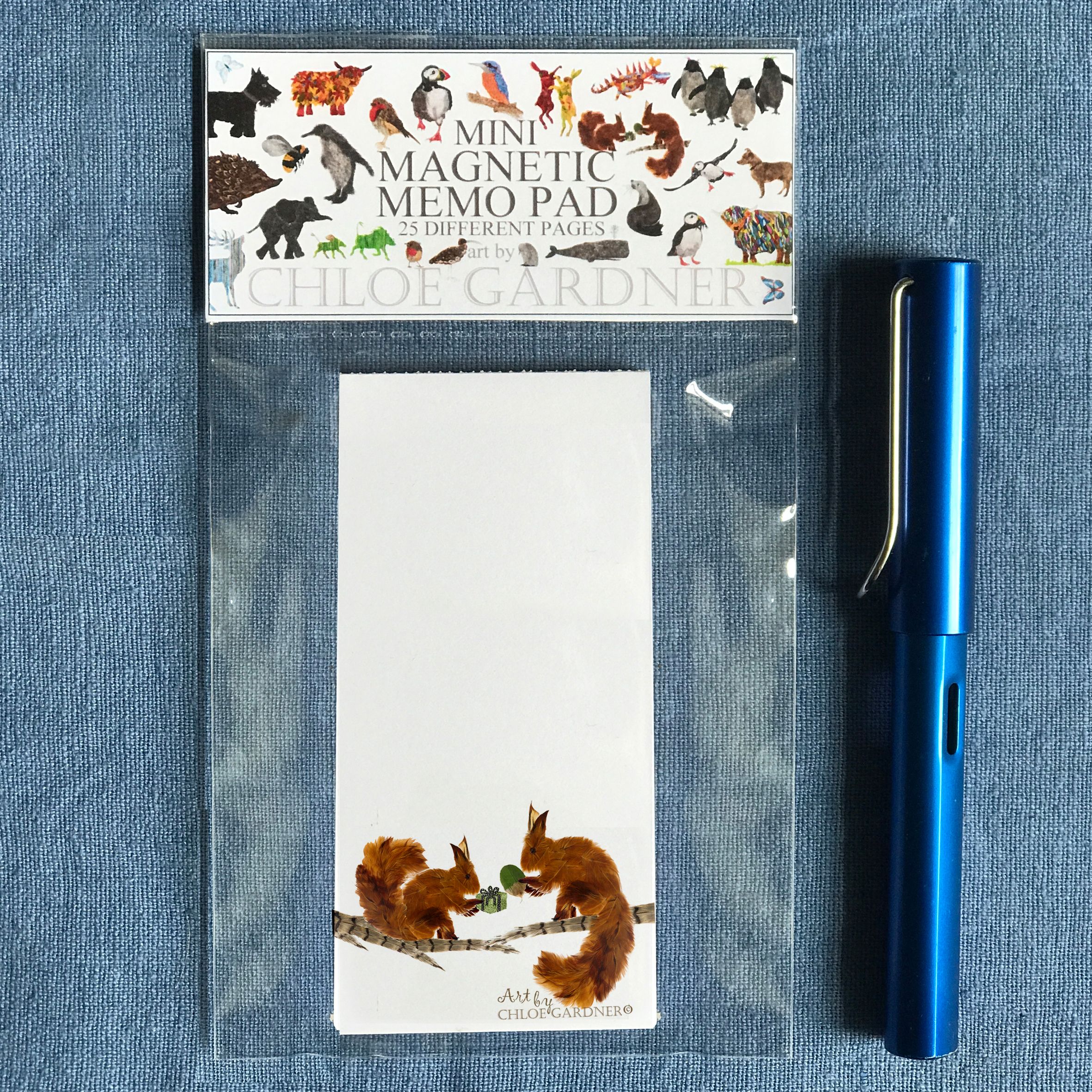 Magnetic Memo Pad- Top sheet Squirrel Design