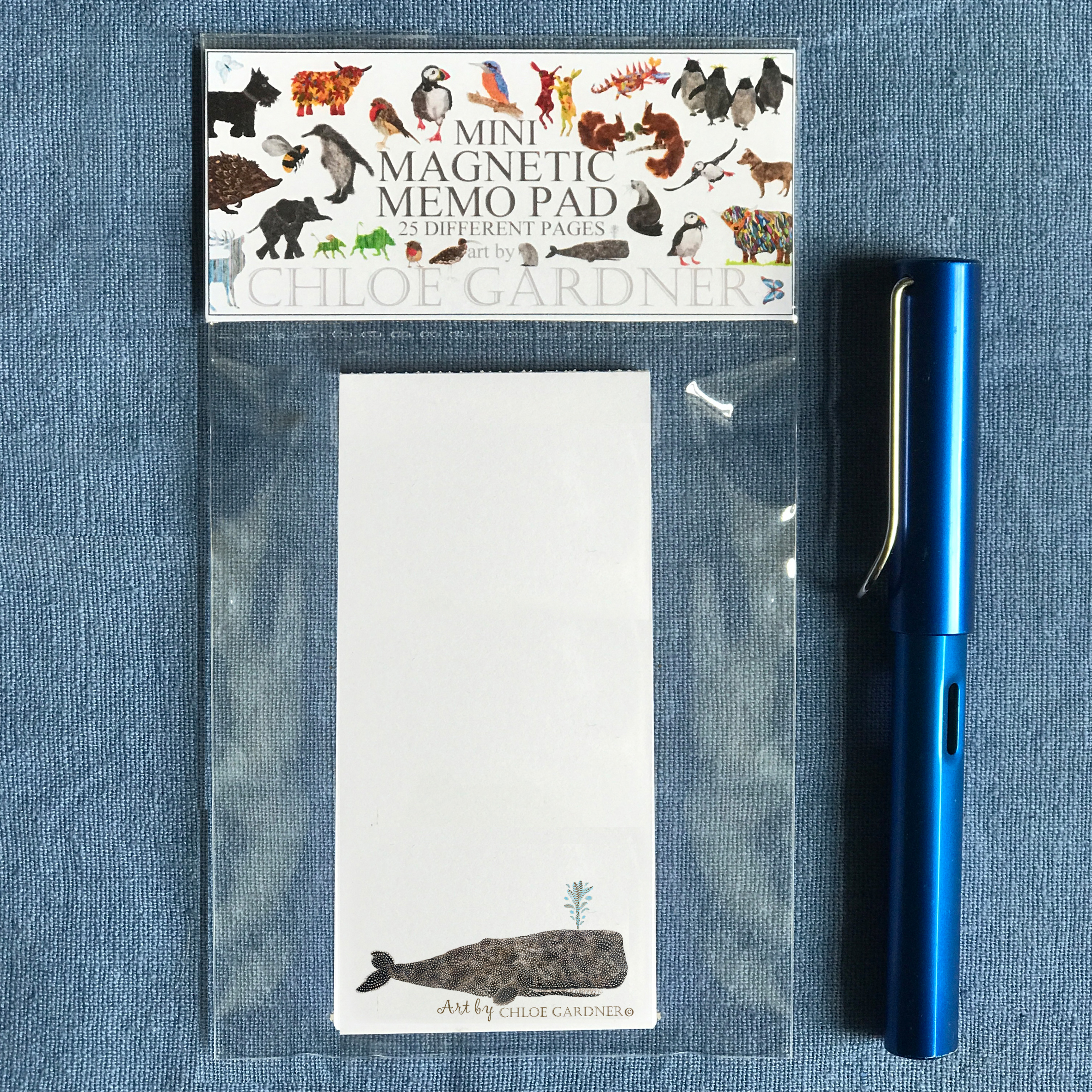 Magnetic Memo Pad- Top sheet whale Design