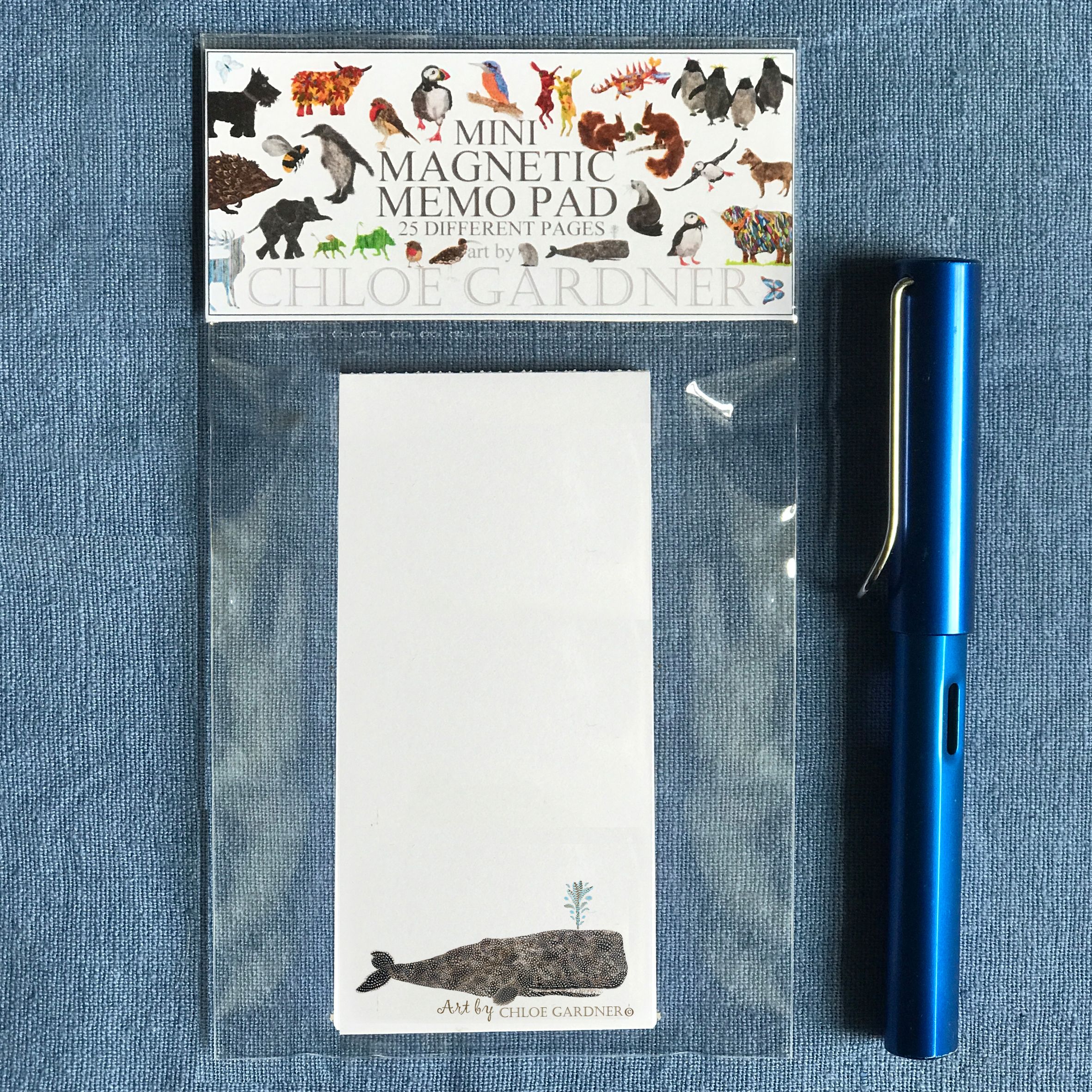 Magnetic Memo Pad- Top sheet whale Design