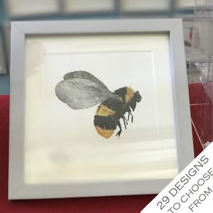 Mini Print 8 inch - Square with a Grey Frame - design of your choice.  (Avail:9 02/24)