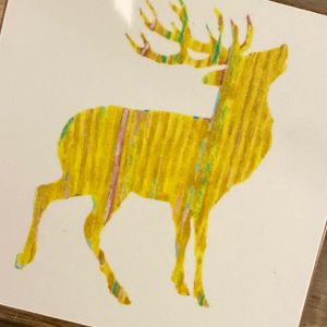 SECONDS - COASTER Yellow Stag Design SP23