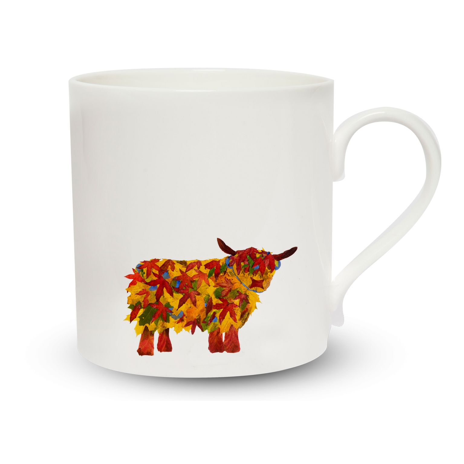 A1 square image 2021 on white espresso Leaf cow