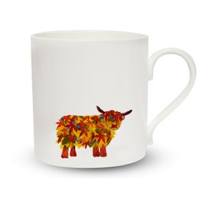 Espresso Mug - Leaf Highland Cow Design