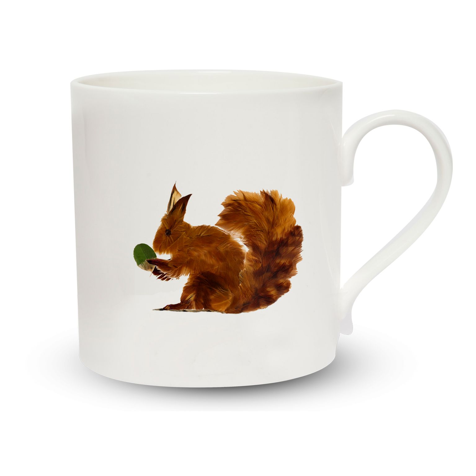 A1 square image 2021 on white espresso feather squirrel