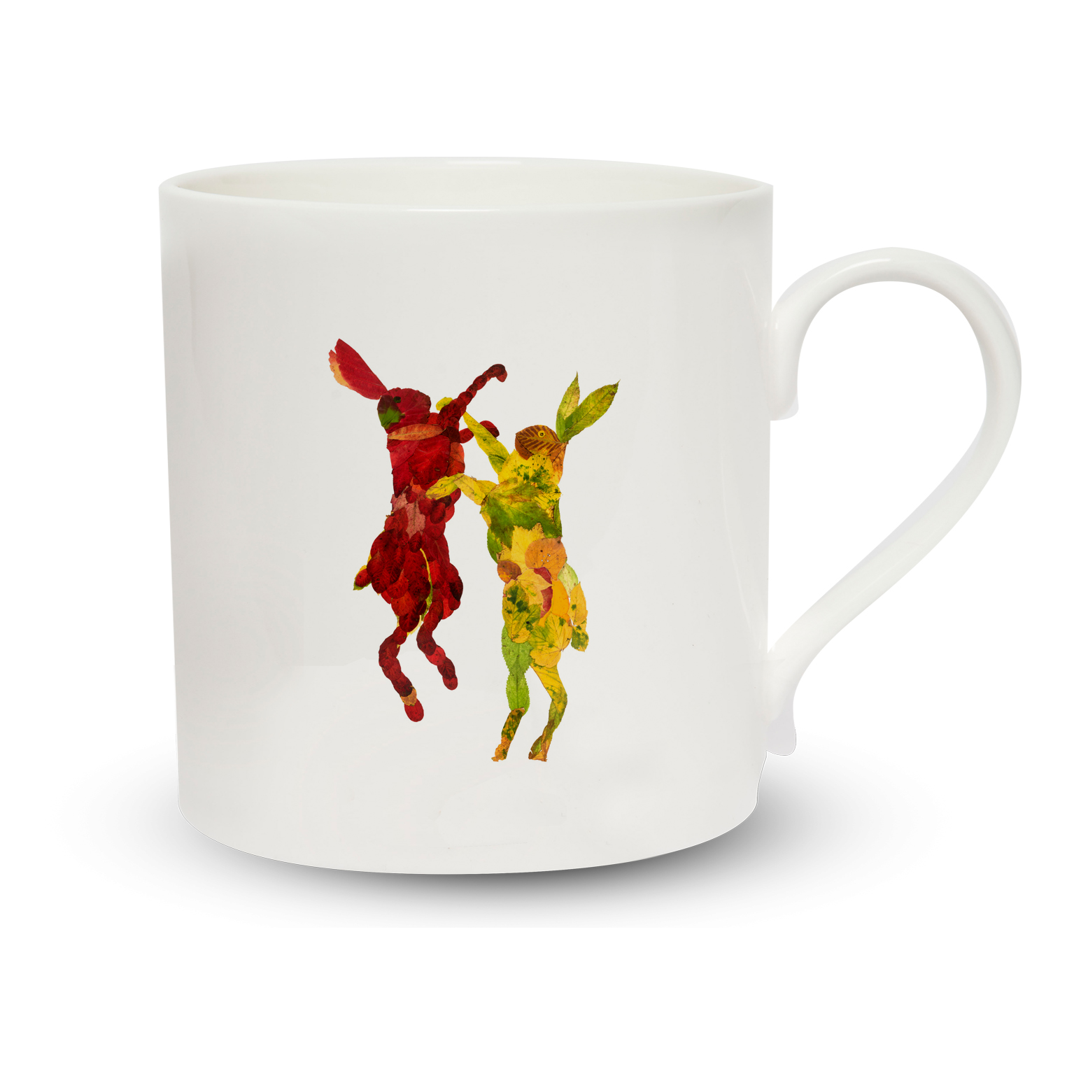Espresso Mug - Boxing Leaf Hares Design