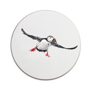 COASTER - Round Flying Puffin Design