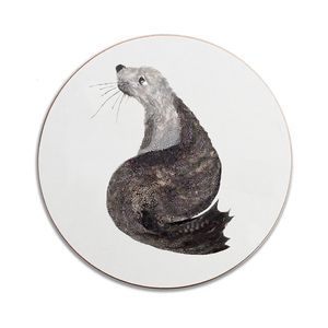 ON SALE - ROUND COASTER - Seal