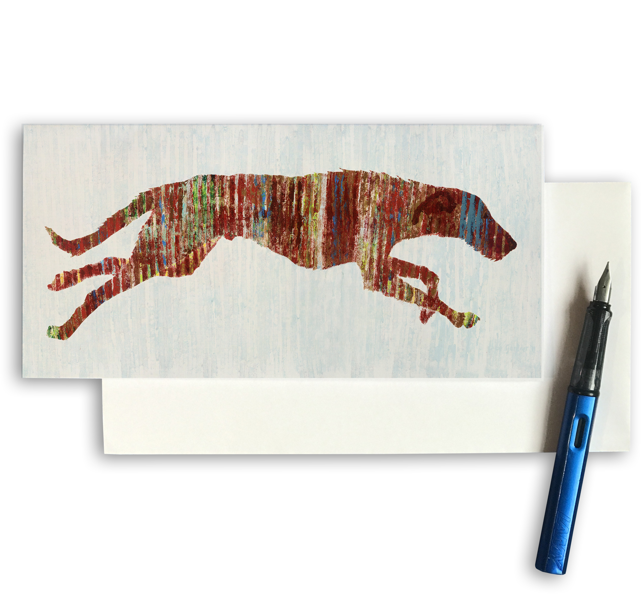 PACK OF THREE - CARD LONG - Running Dog
