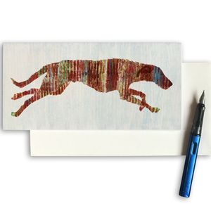 PACK OF THREE - CARD LONG - Running Dog