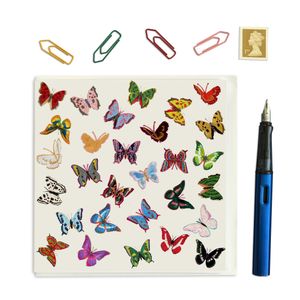 CARD SQUARE - Butterflies on white (No circle)