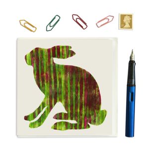 PACK OF THREE - CARD SQUARE - Hare