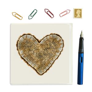 CARD SQUARE - Feather Heart