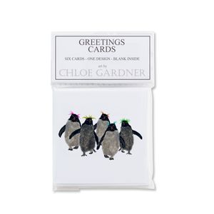 MINI SQUARE CARD PACK - Rockhopper Penguin Design
