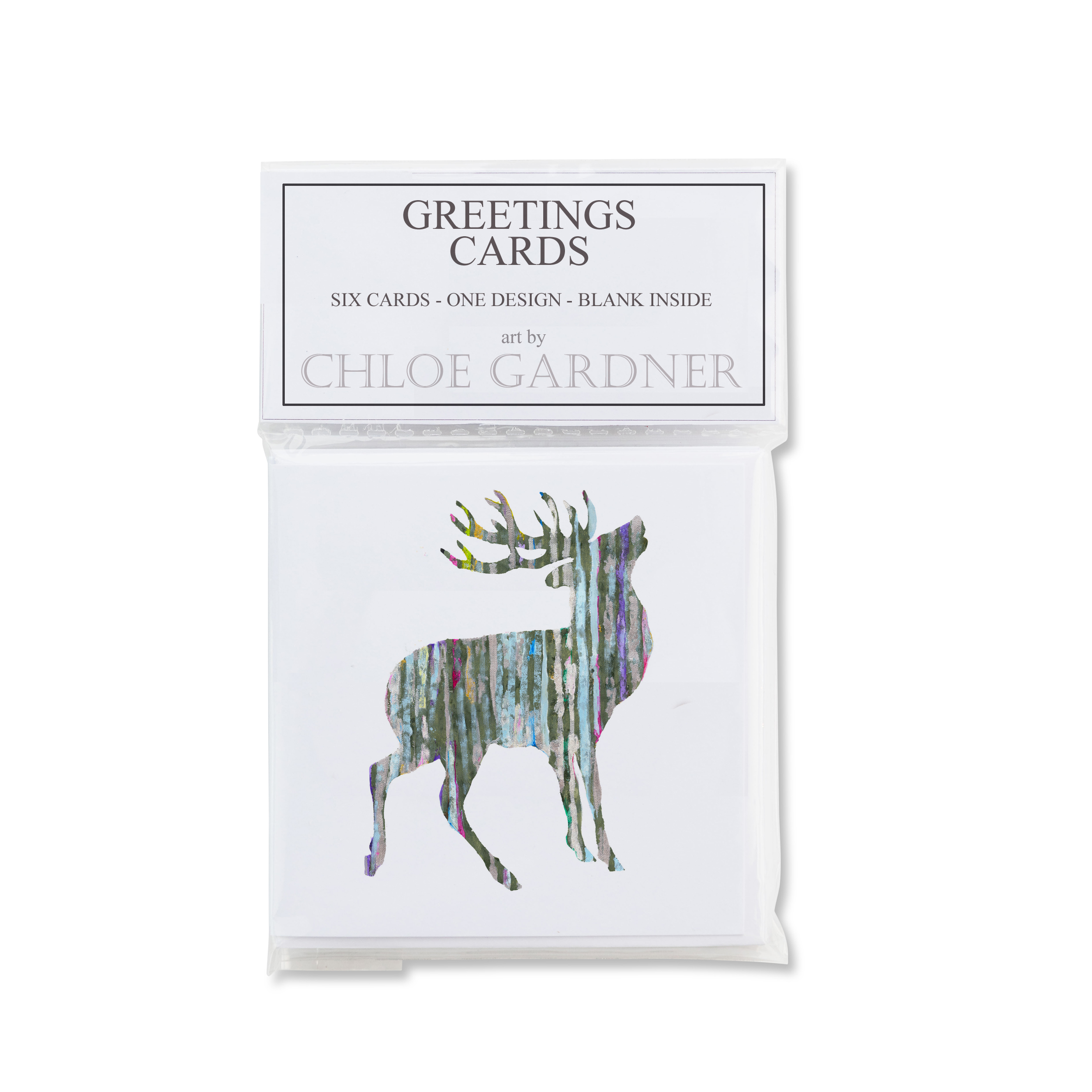 Mini Square Card Pack - Silver Stag