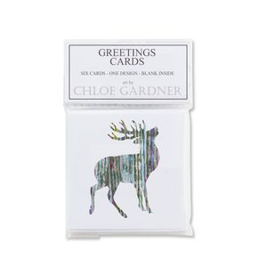 Mini Square Card Pack - Silver Stag