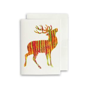 PACK OF THREE - CARD A6 - Red Stag on White