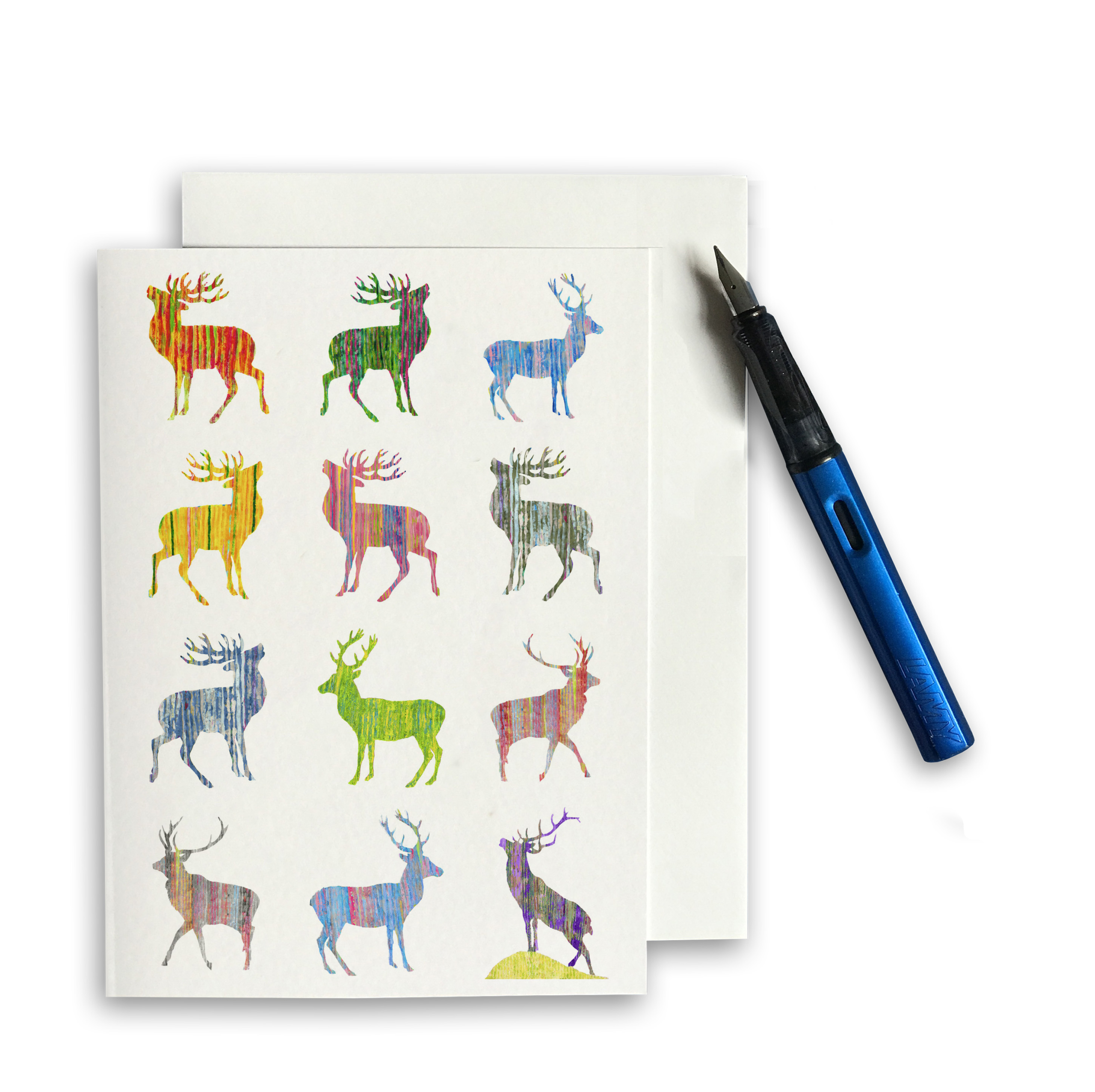 CARD 7X5 - 12 stags