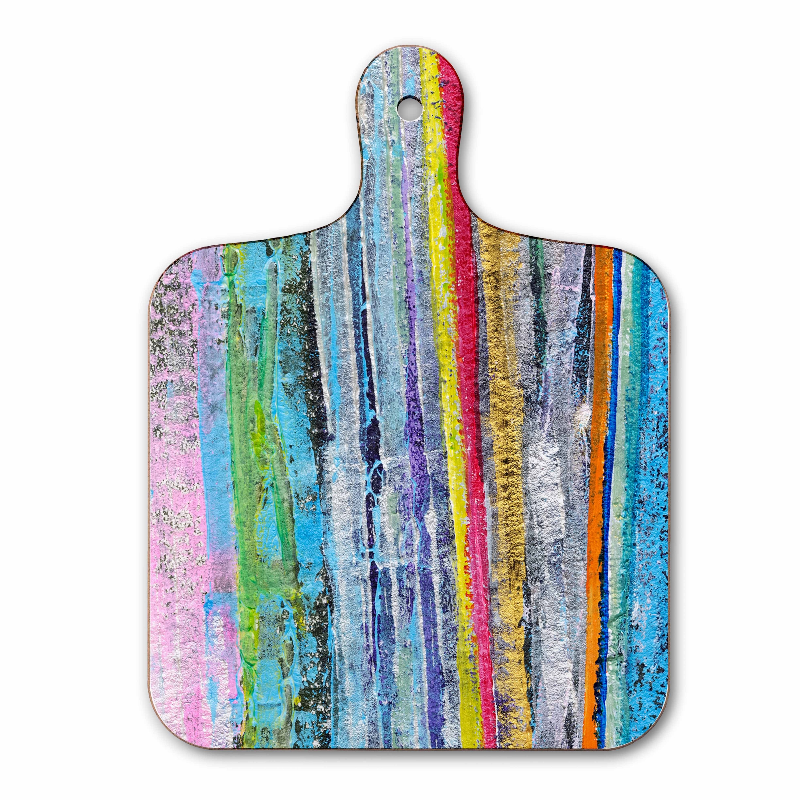 *SALE* CHOPPING BOARD - SMALL- COLOURFUL STRIPEY DESIGN SP23