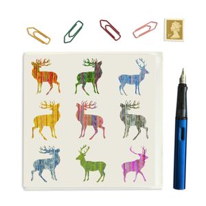 CARD SQUARE - Multiple Stags