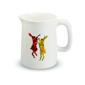 Jug 1/4 Pint Mini Jug - Autumn Leaf Boxing Hares