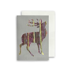 CARD A6 - Purply Stag on Grey