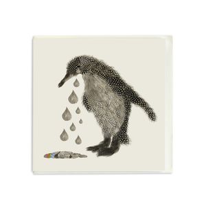 CARD SQUARE - Penguin 'missing you' or 'condolence' card