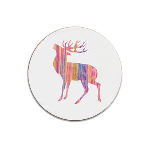 ROUND COASTER - Pink Stag