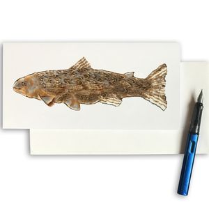CARD LONG - Fish in Feathers