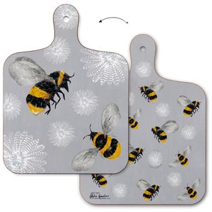 CHOPPING BOARD - SMALL - Bees and Feather Flowers