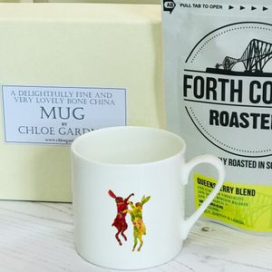 Coffee Gift Set -Boxing Leaf hares Espresso Mug, with coffee in a lovely lined gift box