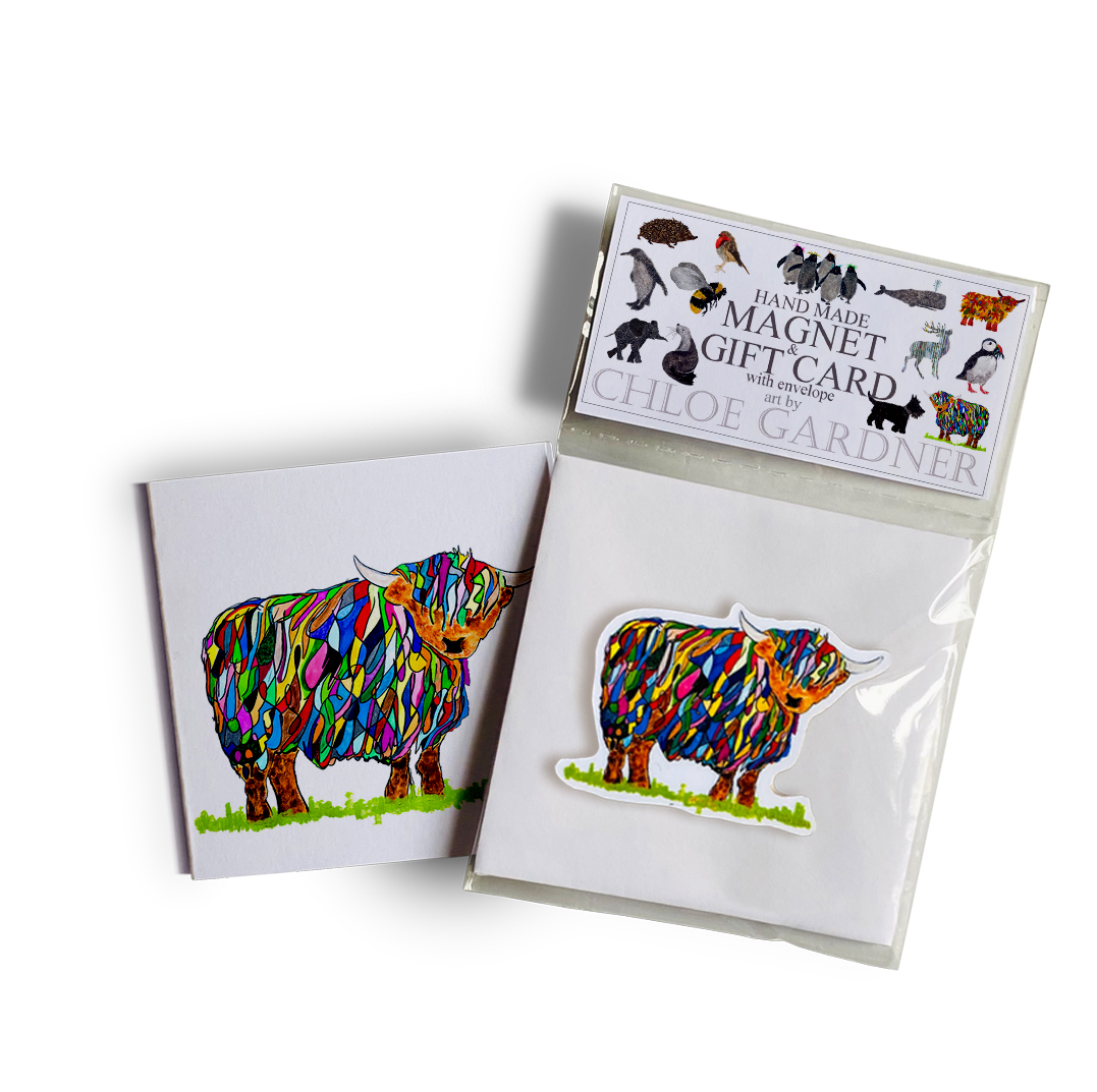 Magnet BRIGHT HIGHLAND COW