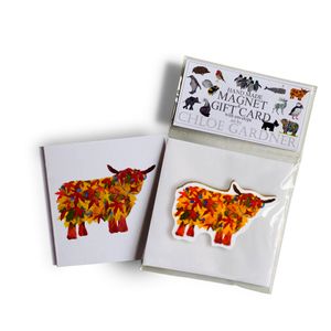 Magnet LEAF HIGHLAND COW