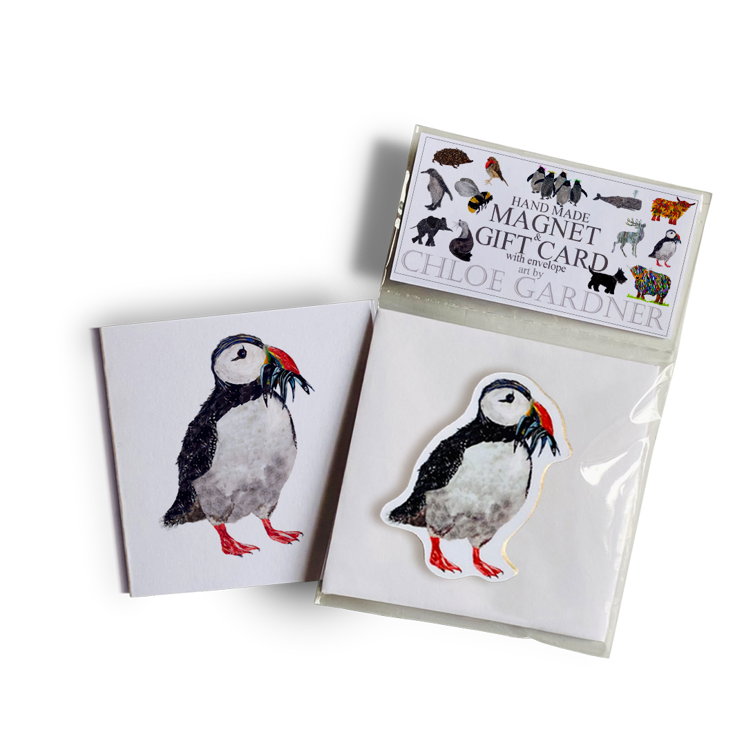 Magnet PUFFIN WITH FISH