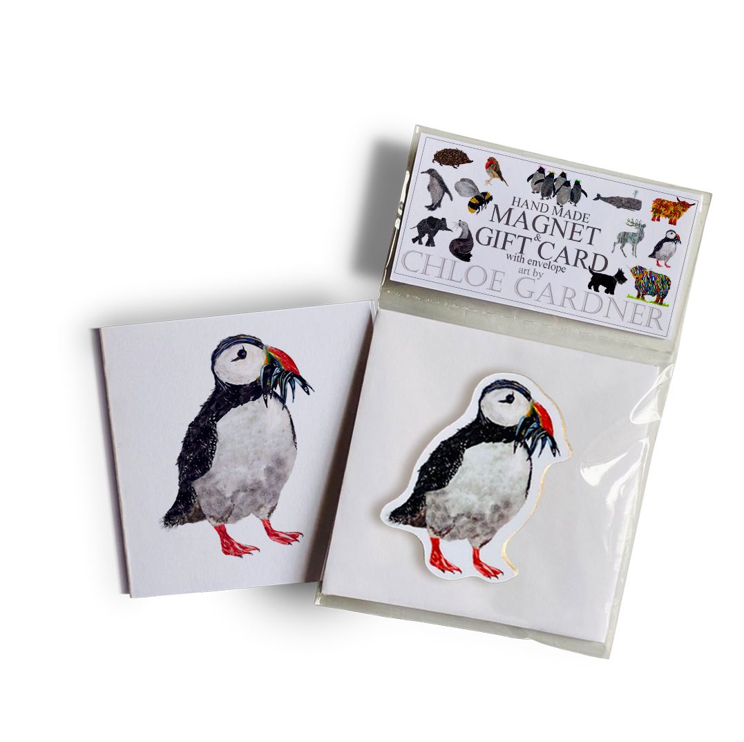 Magnet PUFFIN WITH FISH