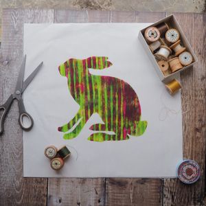 LINEN CUSHION /BAG PANEL- sew your own - HARE (SP23)