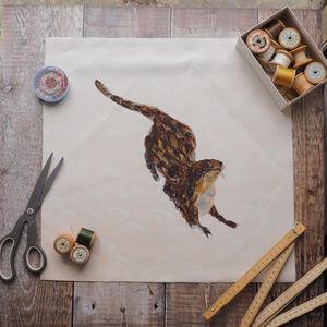 LINEN CUSHION /BAG PANEL- sew your own - OTTER (SP23)