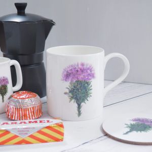 Scottish Thistle China Mug