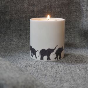 CANDLE - Elephant Parade Hand poured Ceramic Pot Candle in a gift box